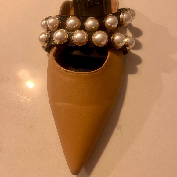 Zara mules faux pearls 8 - Picture 1 of 7